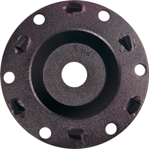 PCD-grinding wheel (black), Ø 125 mm, 6 PCD-segments pointed